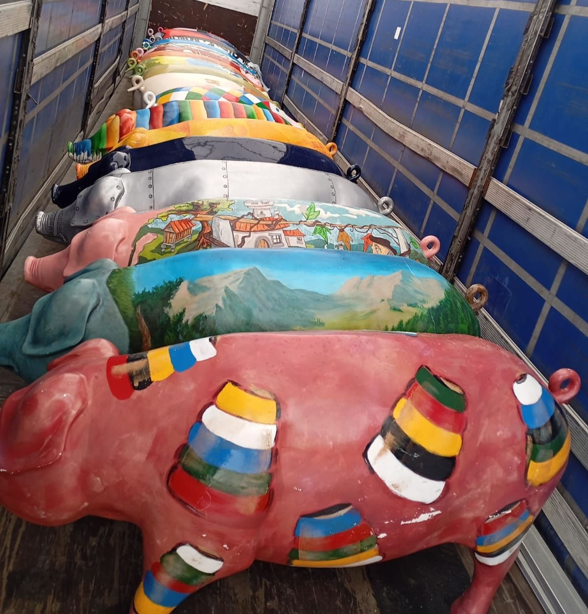 Arte en retirada: los cerdos de Lalín dejan huella en El Burgo de Osma